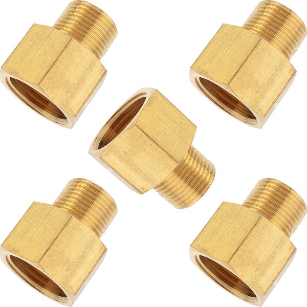 LTWFITTING Brass Pipe 1/2-Inch Female BSPP x 3/8-Inch Male BSPT