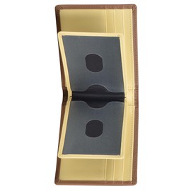 VISOUL Commuter Holder, 12 Card Slots, Genuine Leather, Pass Case, License, Bill Holder, Card Case, Driver's License Case, Cowhide Leather, Commuter Case, Men's, Women's, Italian Leather Mini Wallet, Thin Card Case, Lightweight Case, Tan, Lemon Yellow