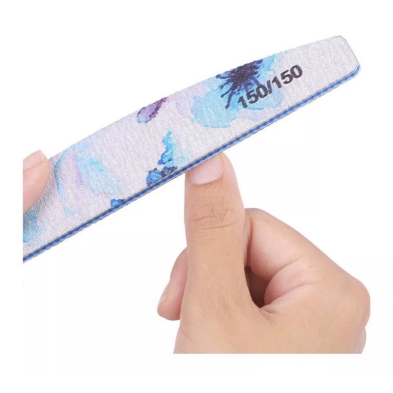 3 Limas De Uñas Con Patron De Flores Jr