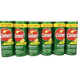 Comet With Bleach ~ With 50% More Cleaning Power - 21 Oz Containers ~ (Lemom)