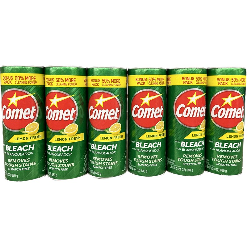 Comet With Bleach ~ With 50% More Cleaning Power -