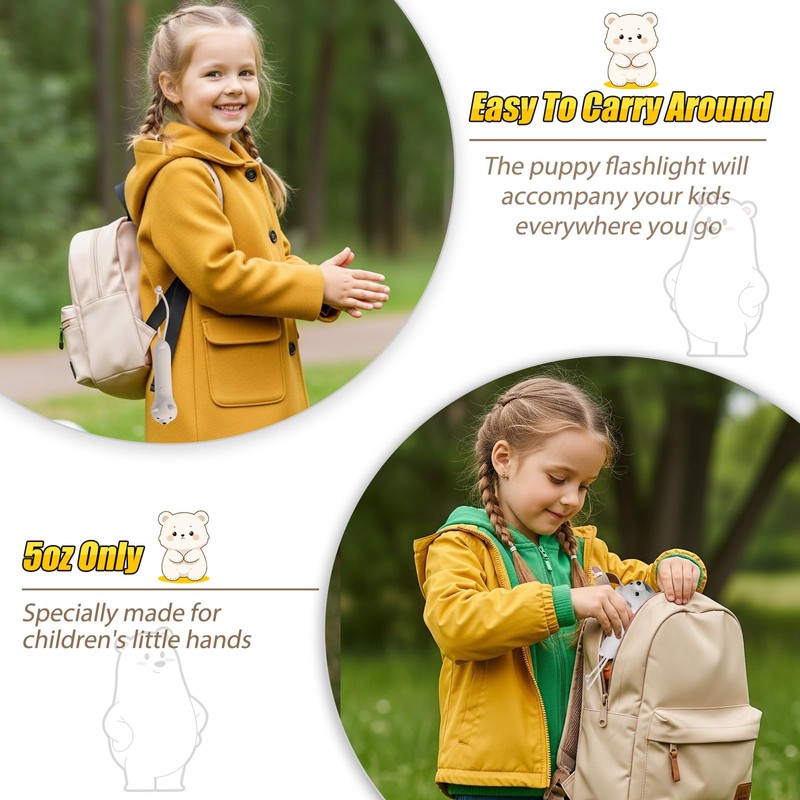 Teprewes Polar Bear Outdoor Children Flashlight Rechargeable, Led Flashlight, Fun