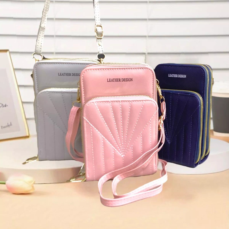 A4F-SOLUTIONS Cartera Mujer Porta Celular Correa Ajustable Con Cierres