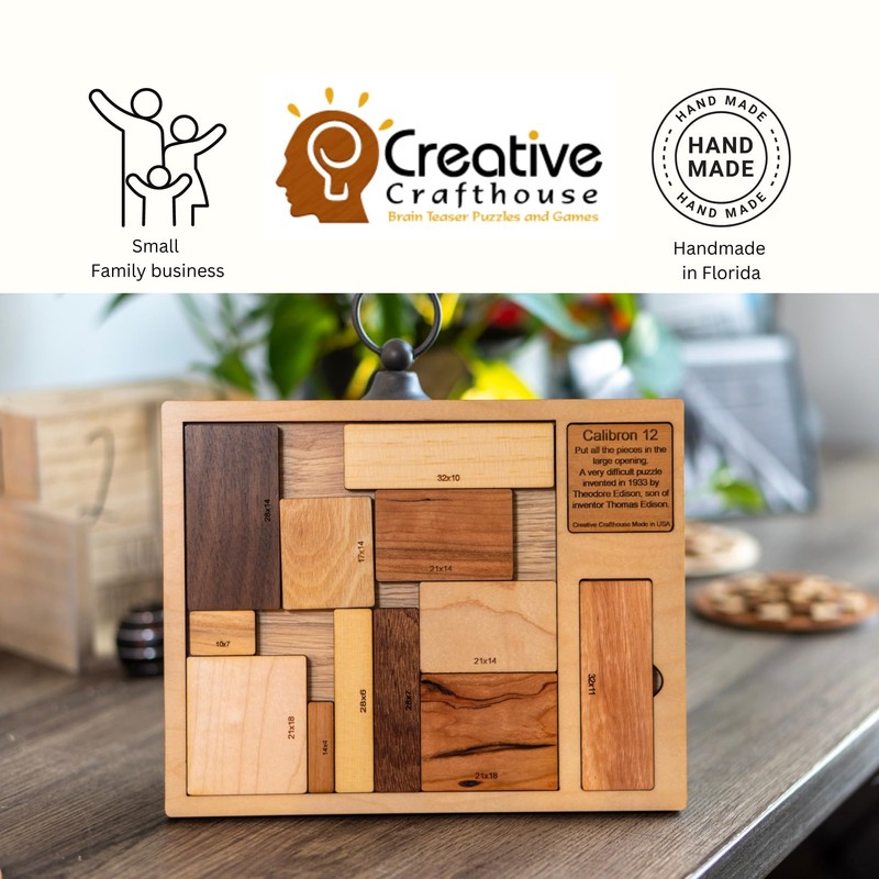 Creative Crafthouse Calibron 12 - Impossible 12 Piece Wooden Brain