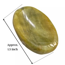 Yellow Aquamarine Thumb Worry Stone