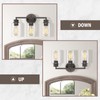 Emliviar 3-Light Oil Rubbed Bronze Vanity Light, Farmhouse Bronze Bathroom