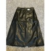 Joe’s womens joes black leather midi skirt with slit size