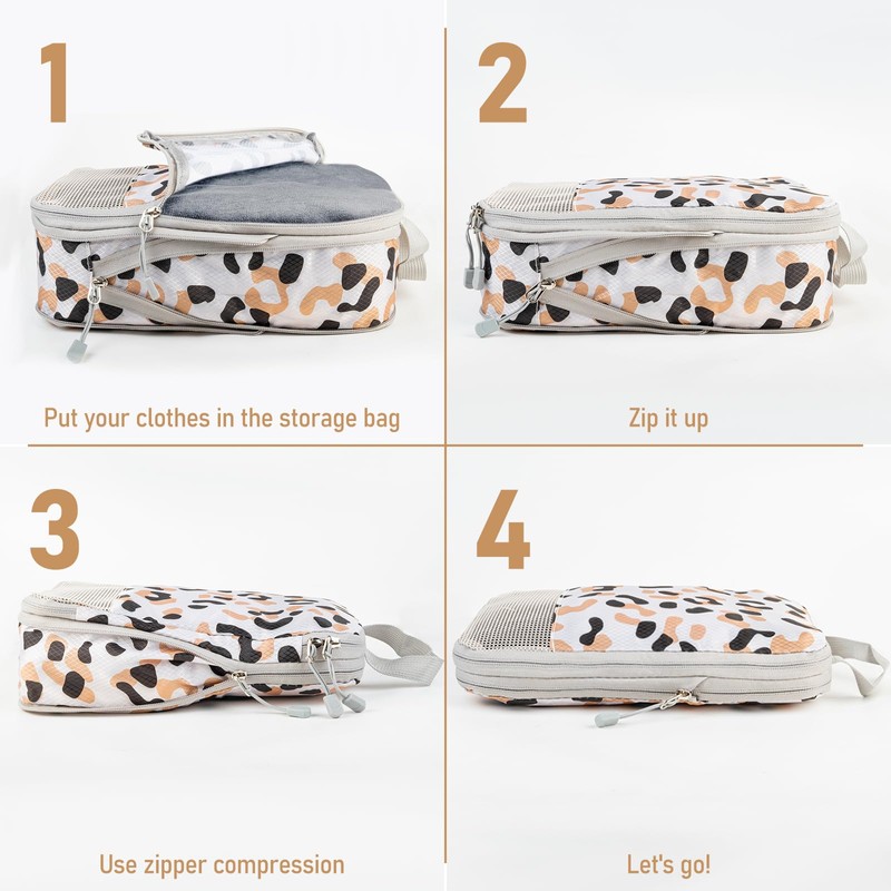 Compression Packing Cubes for Travel, Travel Essentials Luggage Organizer bags