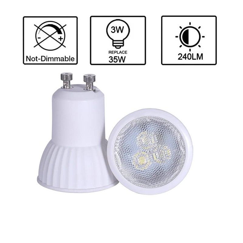 ukzboss MR11 GU10 35mm Mini LED 3W 120V Non-Dimmable Spotlight