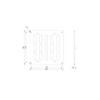 200x200mm (8x8") Sliding Grille Made of Sheet Steel – White