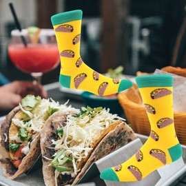 MAKABO Men's Fun Dress Socks Colorful Funny Novelty Casual Crew Socks Packs (6-12, MAKCA08285-M)