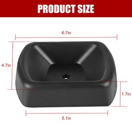 Jack Wheel Chock Stabilizer, Heavy Duty Rubber Trailer Wheel Chock Jack Caster Wheel Dock, 6" Single RV Jack Block Stabilizer Wheel Stopper for RV Boat and Caravans