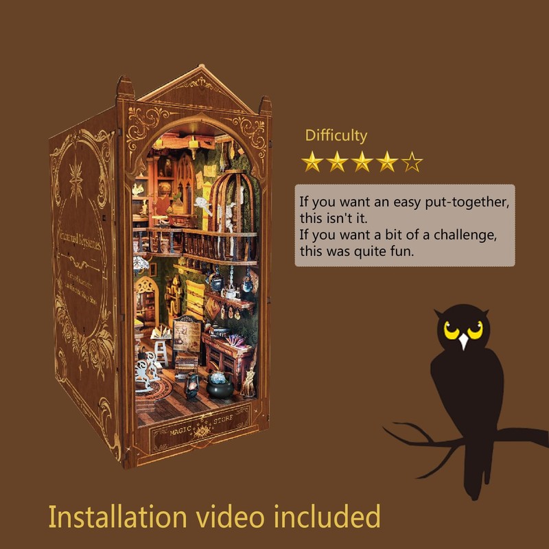 Book Nook Kit, Magic Store Dollhouse Booknook Bookshelf Insert Decor