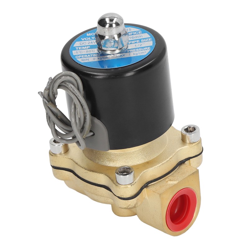 Electric Solenoid Valve Brass Structure Copper Coil 1 Way Flowing
