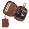 Sanwa Direct 200-CAR074BR Genuine Leather Key Case, Smart Key, Card