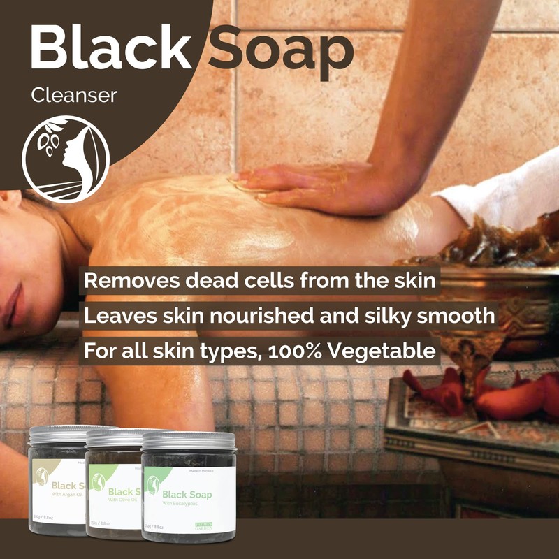 Fatima's Garden Black Soap (Moroccan Beldi Soap) for a 100%