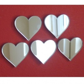 Super Cool Creations Heart Mirrors - Pack of Ten x 4cm Funky Acrylic Heart Mirrors