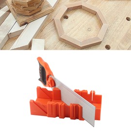 12 inch ABS plastic multi-angle clamp mitre box with 14 inch back saw, SK5 saw blade, ideal for woodworking DIY enthusiasts