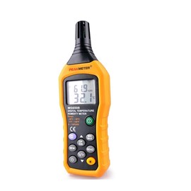 Protmex Medidor Digital de Temperatura y Humedad, Termómetro Higrómetro con Punto de Rocío Ambiental y Temperatura de Bulbo Húmedo para Interior y... 