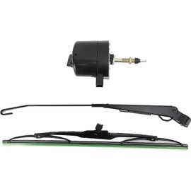 Merautop SJ 12V Universal Windscreen Wiper Motor with Arm and Blade Replacement for Tractor Fishing Boat Car Accessories Part # 01287358 7731000001 0390506510
