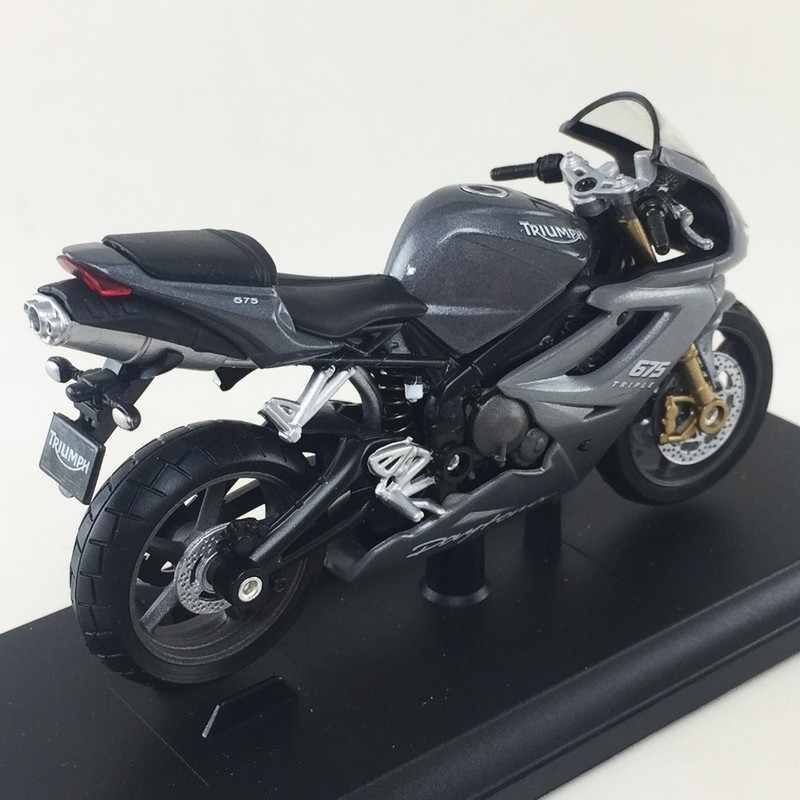 Welly DieCast Modell Motorrad Triumph Daytona 675 grau Motorradmodell 1:18