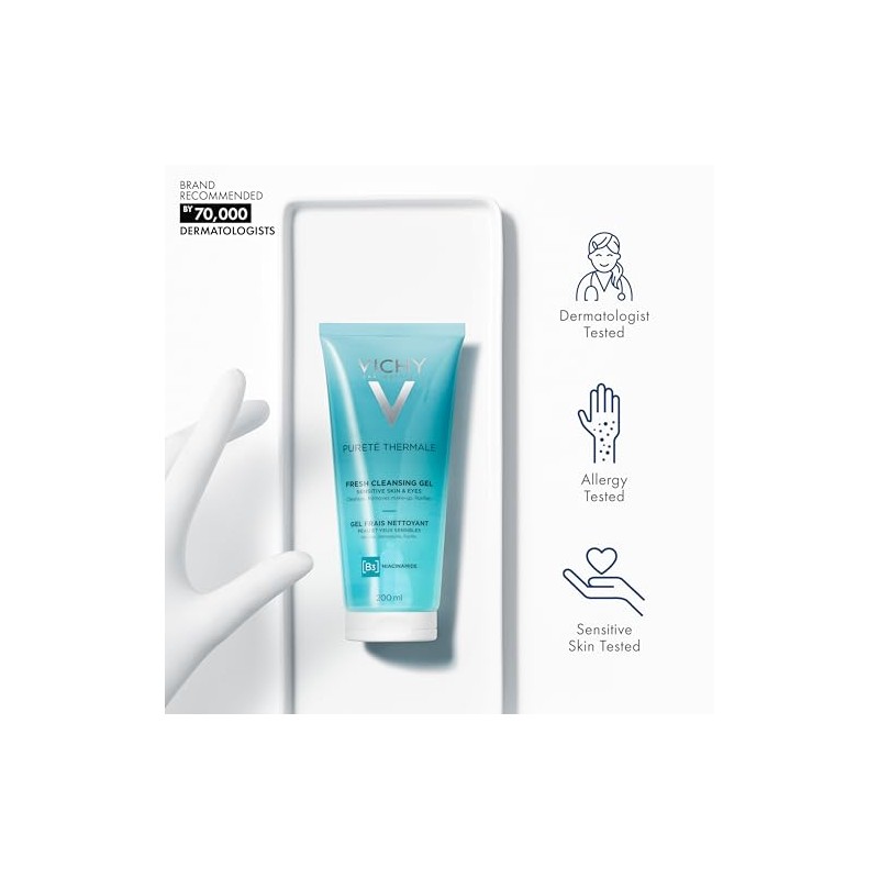VICHY Puret Thermale Gel Limpiador Fresco Para Pieles Sensibles
