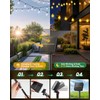 Solar String Lights Outdoor Waterproof, 2 Pack 60 LED 36.5