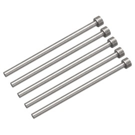 uxcell Straight Ejector Pins, 4.5mm (11/64") Dia. 65Mn Steel Round Tip Punch 100mm (4") Long for Mechanical Maintenance 5Pcs