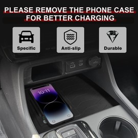 Muslogy Compatible with Honda Pilot 2023-2025/2026 Passport Accessories Center Console Wireless Charger Protective Mat Center Console Inserts Liner Anti-Slip Phone Charge Area Charging Protection