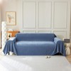 STACYPIK Durable Simple Blue Sofa Cover for Pets Kids Textured
