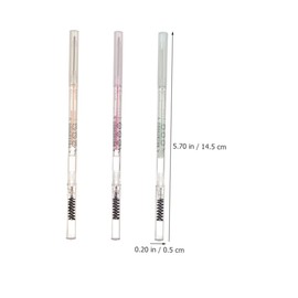 Healeved Sleek Eyebrow Pencils 5pcs Double-head Brush Perfect for Travel Natural Eyebrow Shape