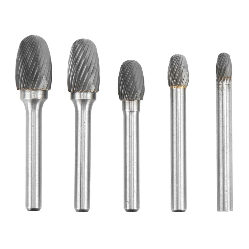 Single Cut Carbide Rotary Burr File Set 6mm Shank Diameter