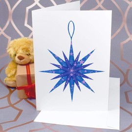 Azeeda Groß (A4) 'Weihnachtsschmuck Stern' Grußkarten/A4 Grußkarten (GC00070214)