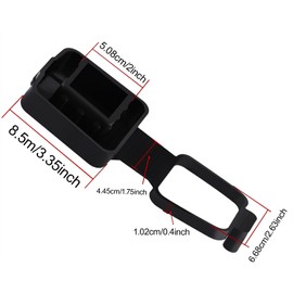 Milageto 2 inch Trailer Hitch Receiver Plug Cover Replace Parts M-1840-fp Accessories with Retention Loop Rubber Easy to Install