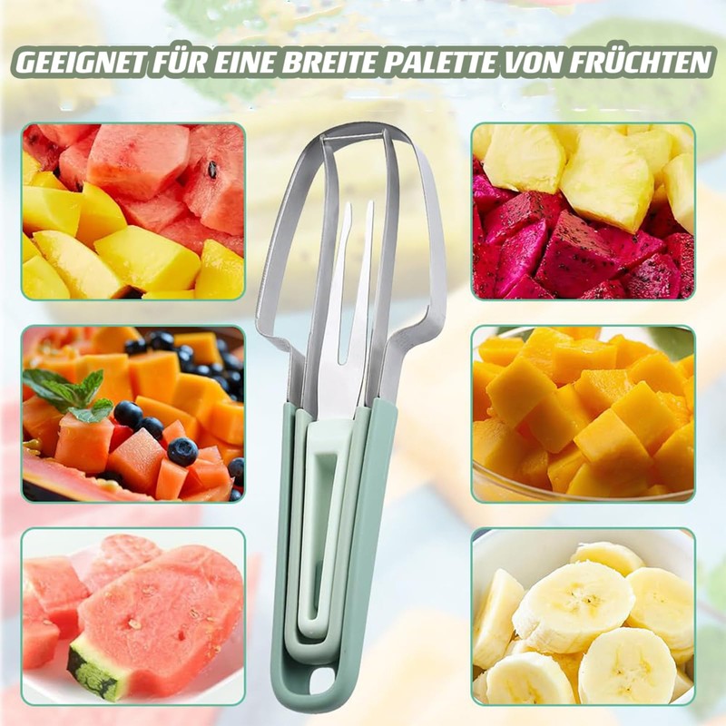 Melon Cutter, 3-in-1 Watermelon Cutter, Portable Fruit Cutter, Watermelon Cutter,