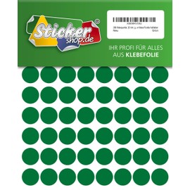 288, 20 mm, Green, PVC, Weatherproof, CODING DOTS CIRCLES DOTS Stickers