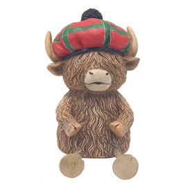 Highland Cow Money Box Tartan