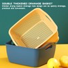 LNQ LUNIQI Double-layer Draining Basket Plastic Fruits Vegetable Washing Basket