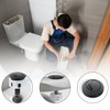 Sarini Toilet Flush Button, Black Round Head Dual Toilet Push