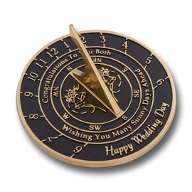 Unique Wedding Gift Idea For A Special Couple. A Sunny Days Sundial Makes A Great Marriage Present For The Bride And Grooms Garden Or Home Décor Ornament. By The Metal Foundry UK