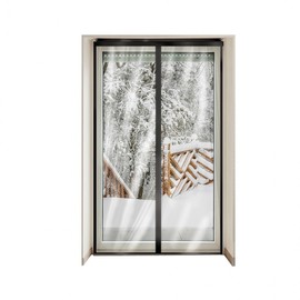 Samjung 063 Black Thermal Magnetic Windproof Vinyl Curtain Small (90x210cm)