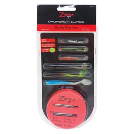 ZWIM ZWIM Dropshot Lures & Ready Rigs Set, 6 Soft Lures, 2 Pre-tied Micro Barbed Rigs, 7g & 10g Weights [20-0710]
