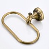 Hopbucan Oval Towel Ring Antique Brass Exquisite Pattern Carving Hanger