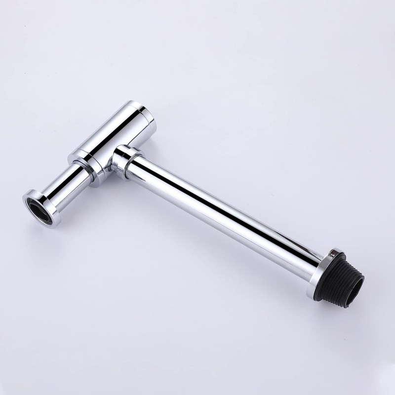 HAMOLER Chrome Round Bottle P-Trap 1 1/4 Adjustable Bathroom Basin