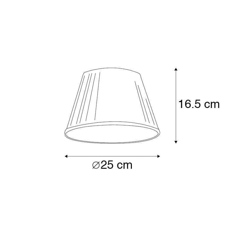QAZQA Silk Pleated Lampshade White 25 I 16.5 cm