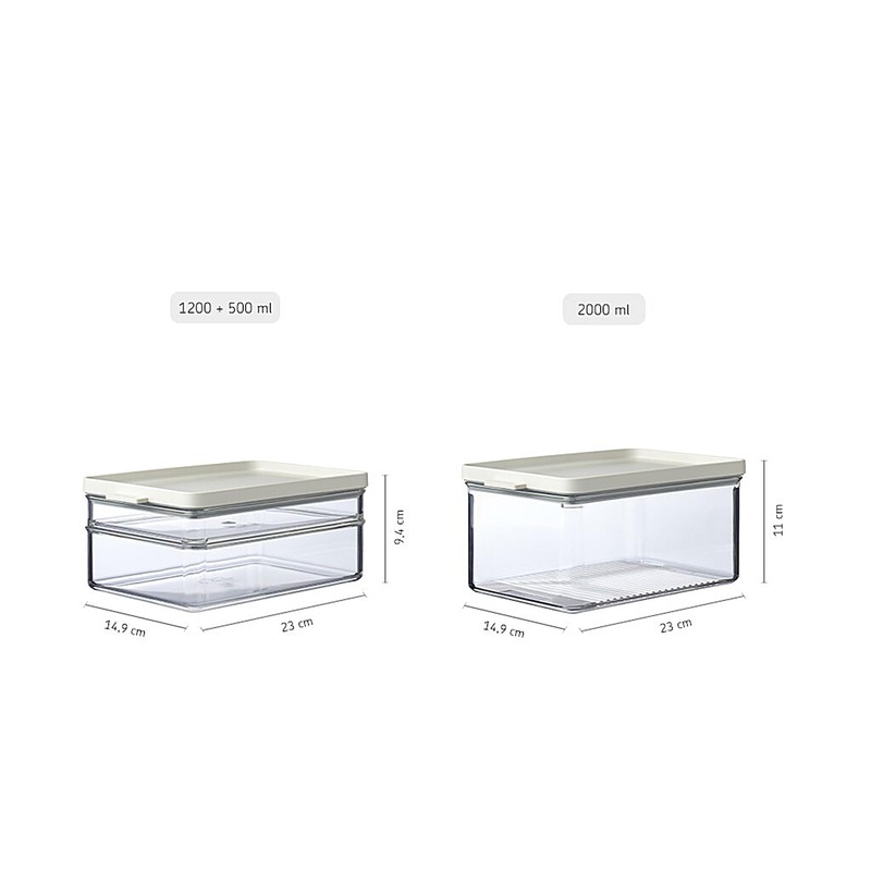 Mepal Fridge Box Omnia Breakfast Duo, Nordic Sage