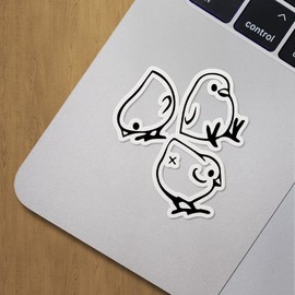 Decal Stickers of Chicken Cute Three Brothers Premium Indoor (No Waterproof) Vinyl Decal Stickers for Laptop Phone Accessory Helmet Car Window Mug Tuber Cup Door Wall Decoration ANDVER3906240BL
