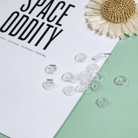 Wady 100PCS Transparent Buttons Plastic Clear Buckles,DIY Shoes Charms Accessories for Shoe Charm Shoe glue Shoe charms Plastic Button