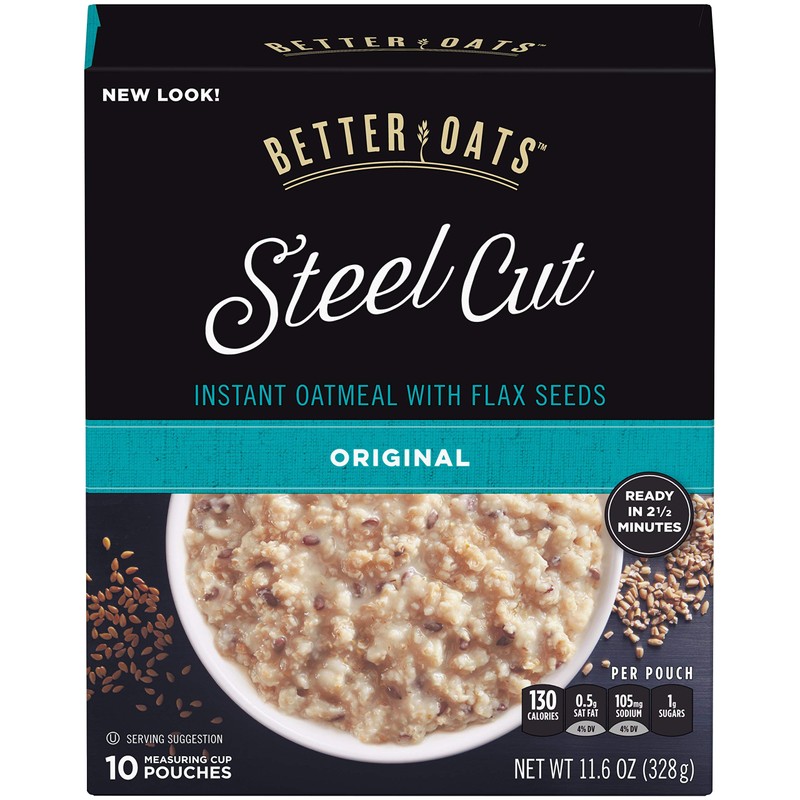 2 pack Better Oats, Steel Cut Classic Instant Oatmeal With