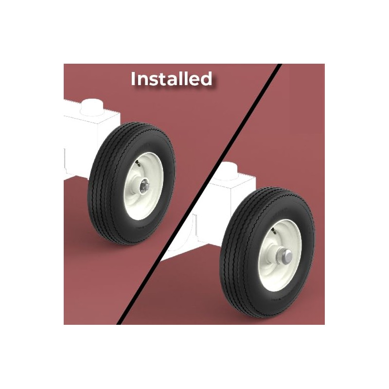 1" Bearing Log Splitter Wheel with Tire 4.8" wide X